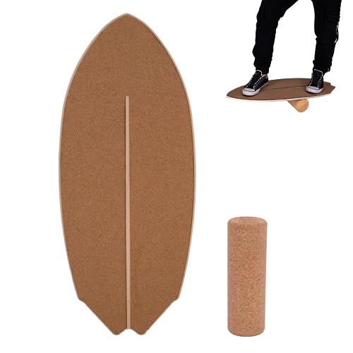 Tábua de Equilíbrio Waveboard 2 em 1 com Almofada de Fascia e Rolos Cawi - Treinadores de equilíbrio - equilíbrio, almofada fascia, rolos