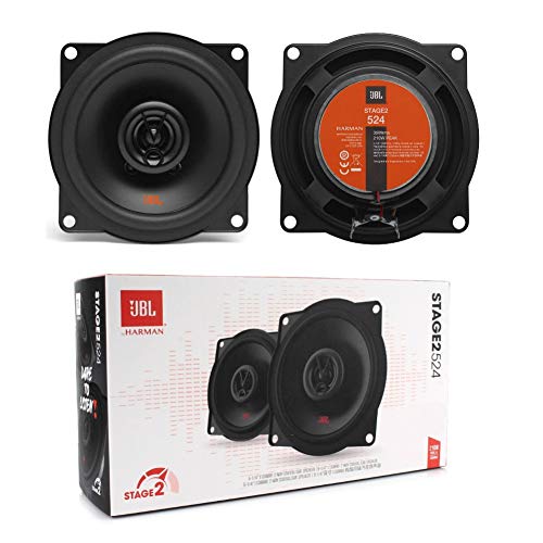 Colunas Auto JBL Stage2 524 (Preto - 2 Peças) WEB - Alto-falantes de veículos automotivos - preto, 2 peças