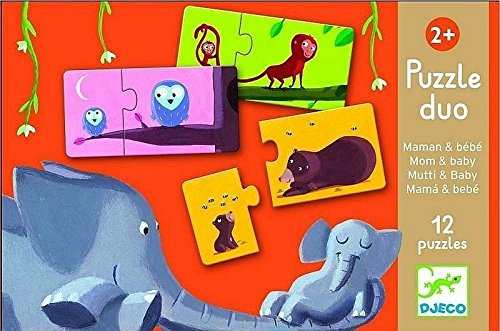 Puzzle DJECO Mother and Baby (Idade Mínima Recomendada: 3 anos) Djeco - Quebra-cabeças de encaixar - puzzle, djeco, mãe e bebé, 24 peças, idade mínima 3 anos