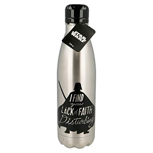 Garrafa de metal Star Wars Darth Vader (Acessórios para Culinária) Stor - Garrafas de água - 0.78L, aço inoxidável, tampa de rosca
