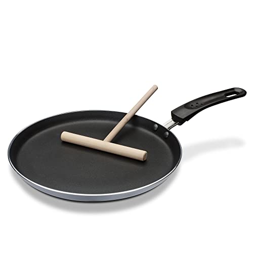 Conjunto de Frigideiras para Crepes GSW 456722 GSW - Frigideira para crepes e blinis - alumínio, preto branco