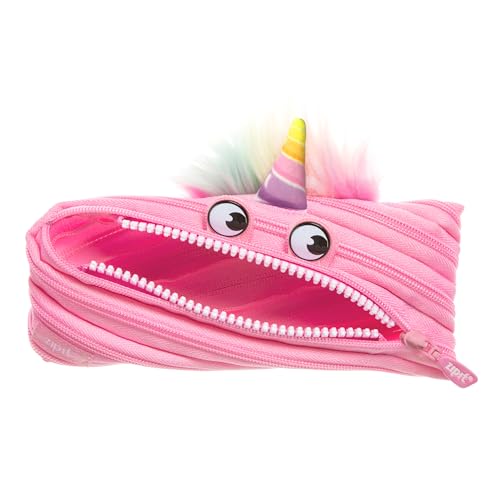 Estojo de Desenho Zipit Unicornio Rosa 20X14X8Cm ZIPIT - Estojos para canetas e lápis - unicornio rosa, 20x14x8cm, poliéster, corrente