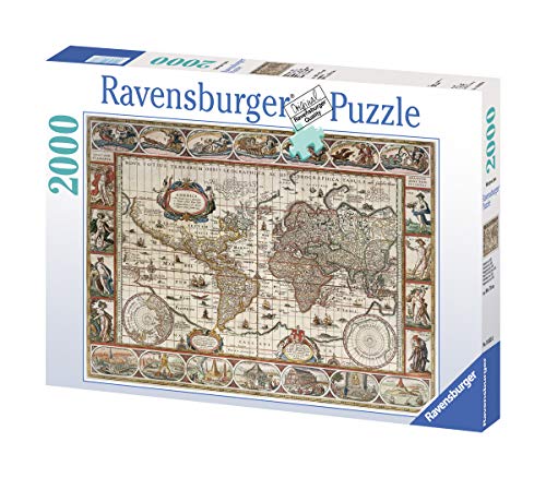 Puzzle 2D RAVENSBURGER 2000 Mapamundi 1630 (20001630 peças) Ravensburger - Quebra-cabeças de encaixar - puzzle 2d, ravensburger, mapamundi, 1630 peças