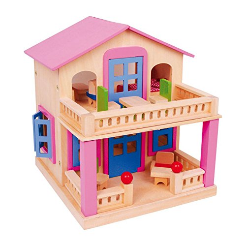 Casa de Bonecas SMALL FOOT COMPANY Clara small foot company - Brinquedos - janelas, portas envernizadas, mobiliário 17 peças, tecto removível
