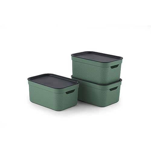 Caixa de armazenamento de comida JIVE DEKOBX Rotho Kunststoff AG - Recipientes de armazenamento doméstico - 2 peças, polipropileno, preto, azul