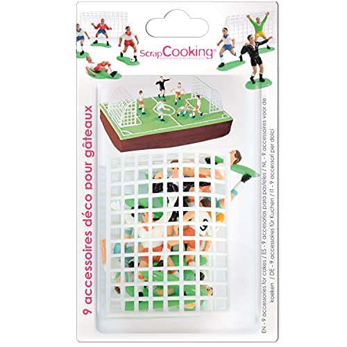 Kit de Decoração de Bolo SCRAPCOOKING Futebol SCRAPCOOKING - Materiais de decoração de bolos - kit, decoração, bolo, futebol, 9 decorações