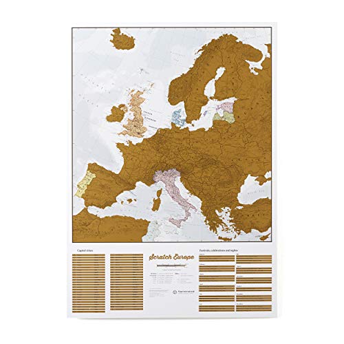Mapa de Rascador SCRATCH MAPS Mapa da Europa Maps International - Pósteres, impressões e arte visual - mapa, europeu