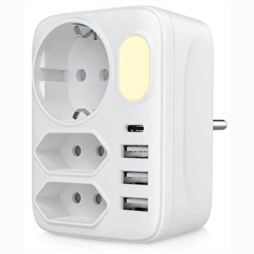 Adaptador Elétrico LADRON 8 em 1 (USB - Preto) VEFVE - Tomadas e soquetes de energia - usb, preto, 8 em 1