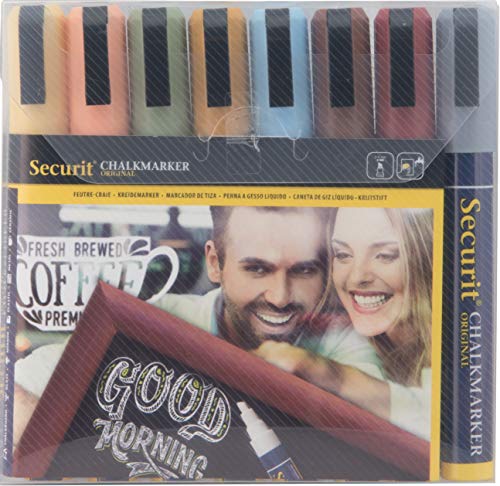 Conjunto de 8 Marcadores de Giz SECURIT Medium 2-6 mm Sortido Terra SECURIT - Marcadores e marcadores de texto - conjunto, marcadores, giz, securit, medium, sortido, terra