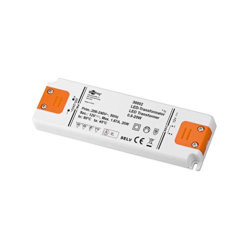 Transformador para Lâmpadas Led Slim 12Vdc - 20W Gobay Goobay - Conversores de energia - 12V, 20w, led slim