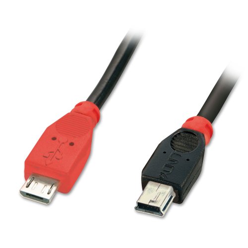 Cabo de Dados LINDY (Micro USB B - Mini USB B - 1 m - Preto) Lindy - Cabos de armazenamento e transferência de dados - usb 2.0, micro-usb b, mini usb b, 1 m, preto