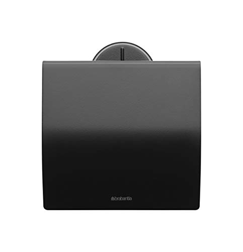 Suporte para papel higiénico BRABANTIA 483400 Brabantia - Porta-papel higiênico - aço inoxidável, preto brilhante, leve