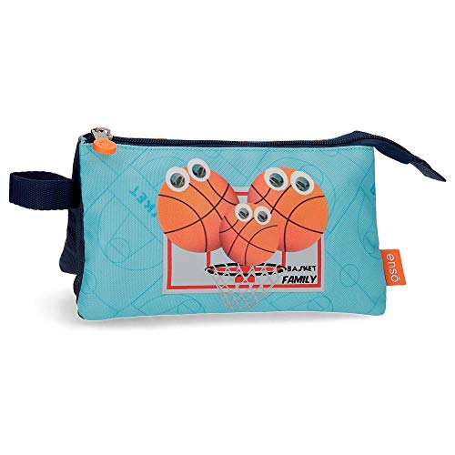 Estojo de Transporte ENSO BASKET Family (Azul - Poliéster) Enso - Estojos para canetas e lápis - poliéster, alça de pulso, resistente, baloncesto