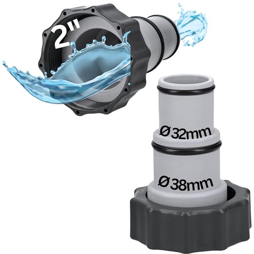 Adaptador de Mangueira para Piscinas KALITEC Pool Adapter A Kalitec - Adaptadores de tubulação e buchas - 38 mm, 3,2 mm, rosca interna, 2 polegadas