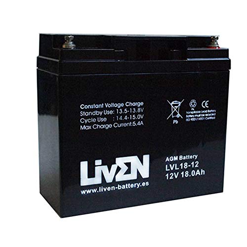 Bateria de Chumbo-Azul (Pb) Liven 18-12V 18Ah Liven - Baterias - chumbo-azul, 18-12v, 18Ah
