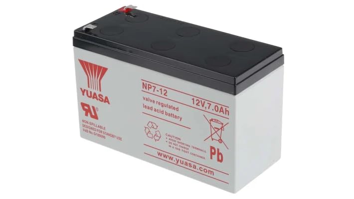 Bateria Recarregável YUASA NP7-12 12V 7Ah Yuasa Corporation - Baterias - recarregável, 12V, 7Ah, automóveis