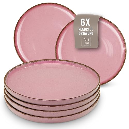 Conjunto de Talheres PURE LIVING (Rosa - Cerâmica - 18.5 x 13 cm) BEMS Ventures GmbH - Utensílios de mesa - conjunto, talheres, cerâmica, rosa, 6 peças