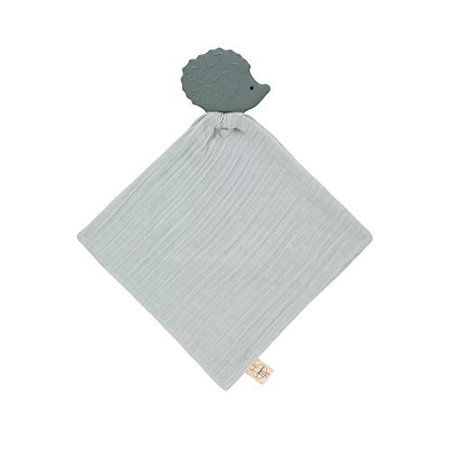 LASSIG Teether Hedgehog Comforter 100% cotton, natural rubber Lässig - Chupetas e mordedores - 100% algodão, rubro natural, sem aditivos químicos