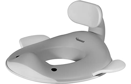 Redutor Infantil KINDSGUT Baleia Cinzento Kindsgut - Móveis para bebês e crianças pequenas - reducer infantil, baleia cinzenta, forma baleia, cores suaves, compatível vasos sanitários, suporte seguro