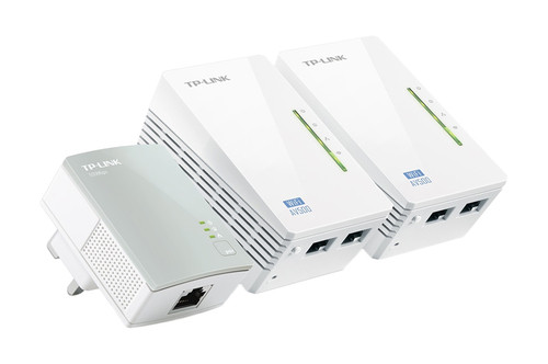 Powerline TP-LINK TL-WPA4220T Kit (AV600 - Wi-Fi) TP-Link - Adaptadores power over ethernet - av600, wi-fi, kit