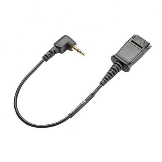 Cabo de Áudio POLYCOM (Jack 3.5mm - 45 cm - Preto) Plantronics - Acessórios para telemóveis - jack 3.5mm, preto, 45 cm
