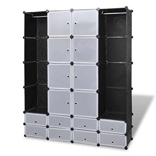 Armário de Cozinha VIDA XL (Plástico - Preto - 37 x 146 x 180.5 cm) vidaXL - Conjuntos de móveis - plástico, preto, 37x146x180.5 cm