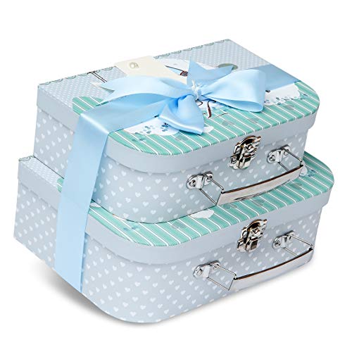 Caixa de Presentes para Bebés 2 Unidades Azul Baby Box Shop - Papel de embrulho - caixa, presente, bebés, azul