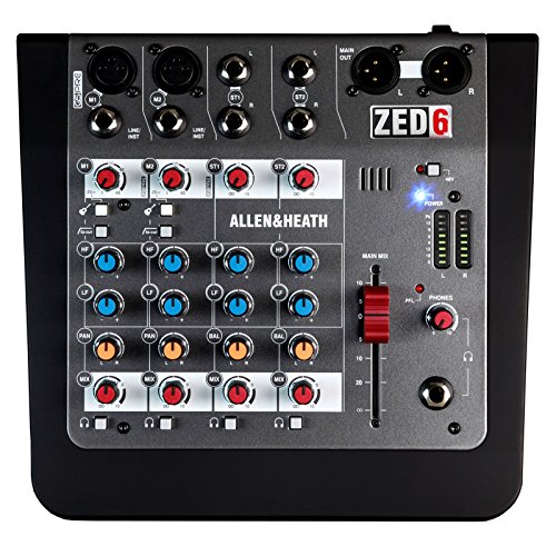 Mesa de mistura portátil Allen & Heath TED-6 Allen & Heath - Áudio - mesa mistura, portátil, allen & heath, ted-6, analógico, 2 canais