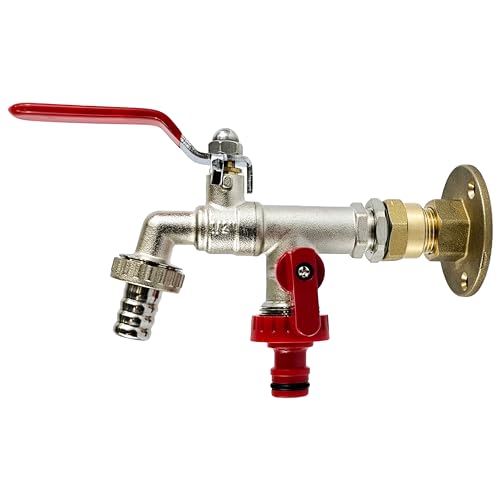 Torneira de Jardim KÖNIG 1/2 Polegadas com Suporte de Parede PSW TRADE SUPPLIERS LTD - Torneiras - torneira, jardim, suporte parede
