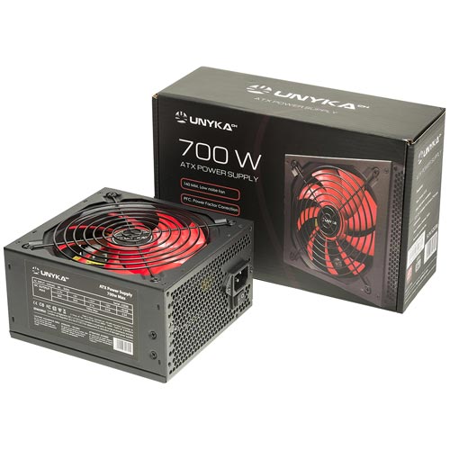 Fonte de Alimentação Unykach ATX 700W Gaming | Preto UNYKAch - Fontes de alimentação para computador - ATX, 700W, gaming, preto