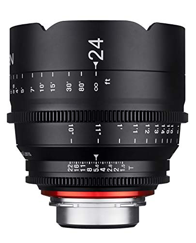 Objetiva XEEN 24mm T1.5 Cinema (Preto - Encaixe: Micro 4/3) Samyang - Lentes de câmera de vídeo - 24mm, t1.5, micro four thirds, wide lens
