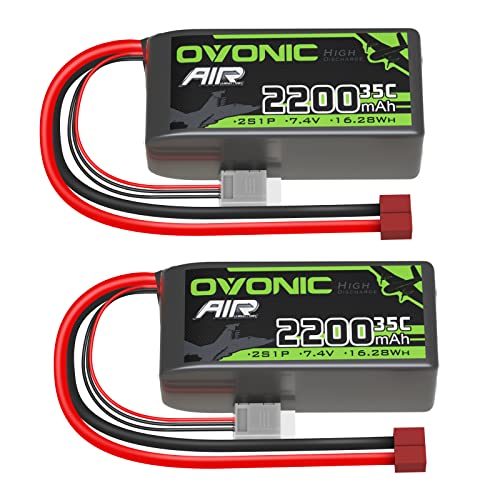 Bateria Recarregável OVONIC 2S 35C 2200mAh 7.4V OVONIC - Baterias - lítio polímero, 2200 mAh, 7.4v, helicóptero