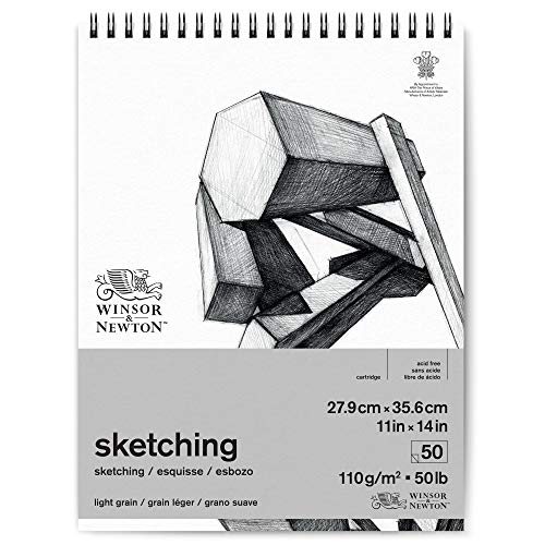 Winsor & Newton Sketchbook Extra White Paper Winsor & Newton - Papel de arte e artesanato - extra branca, microperforado, carvão, grafite