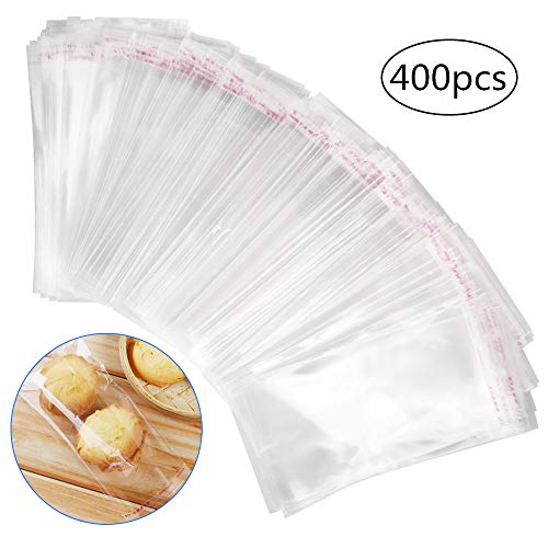 Sacos Transparentes com Adesivos 8X16Cm 400 Unidades chudian - Sacolas de presente - transparentes, adesivos, 8x16cm, 400 unidades
