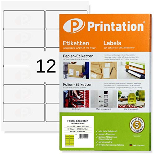 Etiquetas Adesivas Laser A4 Transparente 6 Folhas Printation - Papel de impressora e copiadora - laser, a4, transparente