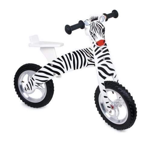 Bicicleta de Equilíbrio SMALL FOOT Company Zebra Legler - Bicicletas - bicicleta equilíbrio, small foot company zebra, rodas 12 polegadas, quadro alumínio, banco ajustável, altura rodas 10 cm