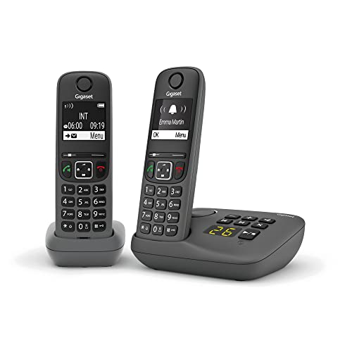 Telefone fixo sem fio GIGASET A695A Duo Preto Gigaset - Telemóveis - sem fios, secretária, preto, 16 teclas