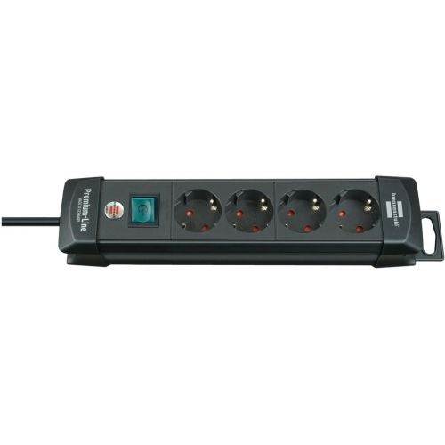 Extensão Elétrica BRENNENSTUHL 1161330100 Brennenstuhl - Filtros de linha e supressores de surtos - interruptor, 4 tomadas, 1.8 metros, plástico