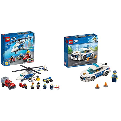 LEGO City - Perseguição Policial de Helicóptero - 60243 (Idade Mínima: 5) LEGO - Brinquedos - lego city, perseguição policial, helicóptero, idade mínima 5