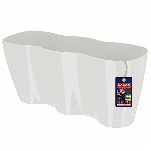 Vaso KADAX Branco com Orquídeas (35x12cm) KADAX - Móveis de exterior - vaso, branco, orquídeas, 35x12cm