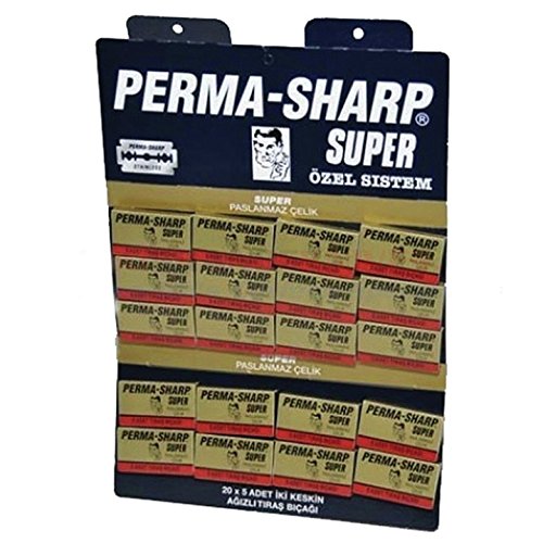Lâmina de Máquina de Barbear PERMASHARP Duplo Corte (100 Un) P&G - Lâminas e navalhas de barbear - duplo corte, 100 unidades