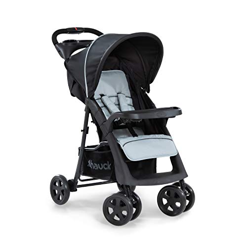Carrinho de Bebé Individual LIONELO Neo Ii Caviar Prateado Hauck - Móveis para bebês e crianças pequenas - compacto, dobrável, cesta grande, fácil de manobrar