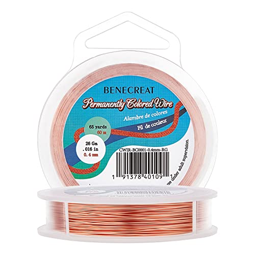 Cabo de Arame BENECREAT 60 m (Dourado - 1.5 mm) BENECREAT - Fios de artesanato - resistência, maleável, flexível, revestimento anti-desgaste, água e calor