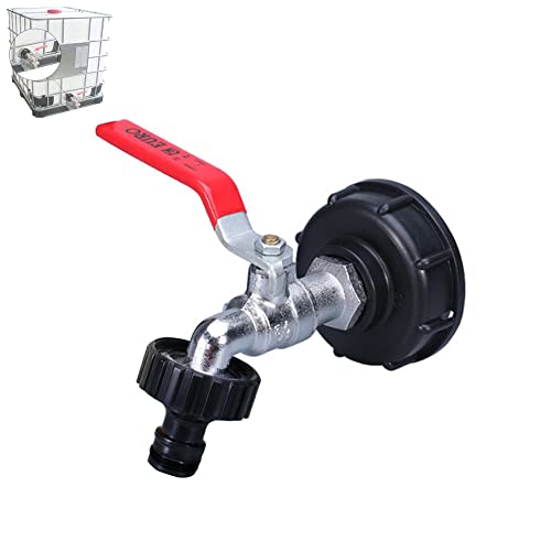 Adaptador de Tanque Ibc Grifo Cubeta 1000 L para Depósito de Água de Chuva TINMAGI - Acessórios e válvulas para mangueira de jardim - tanque ibc, grifo cubeta, 1000 L, depósito água chuva