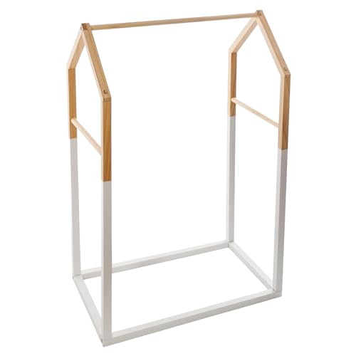 Cabide TIENDA EURASIA Madeira (Branco - 60x37x100cm) TIENDA EURASIA - Cabides para casacos e chapéus - madeira, branco, gavetas, prateleira