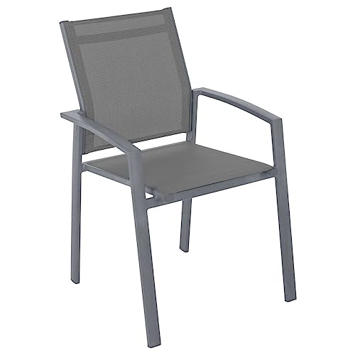 Conjunto de 2 Cadeiras de Jardim HESPERIDE Axiome (Cinzento - Polietileno) Hespéride - Móveis de exterior - polietileno, alumínio, 110 kg, cinzento