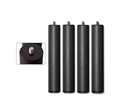 Pack 4 Pernas para Cama Cilíndrica com Rosca e Estrutura Metálica 25X3Cm CAMBIA TUS MUEBLES - Pernas de mesa - 4 pernas, cilindrica, rosca, estrutura metálica