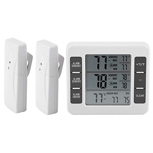 Termómetro digital sem fios com sensor max/min TOPINCN - Termômetros domésticos - digital, sem fios, sensor, max/min