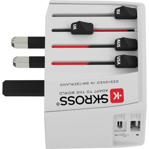 Adaptador de Viagem SKROSS MUV USB (Acoplamento: Schuko) WorldConnect AG - Conversores e adaptadores de viagem - universal, schuko, ca/cc, 15 W