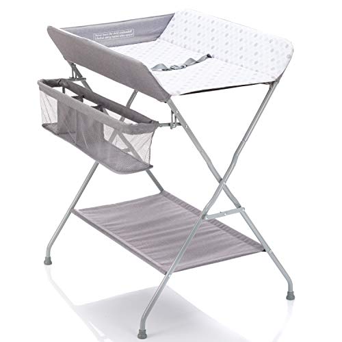 Mudador FILLIKID Topos (Branco e Cinzento) Fillikid - Móveis para bebês e crianças pequenas - branco, cinzento, plástico, plegável